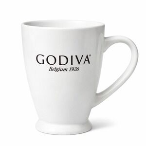 Godiva Belgium 1926 White‎ Cafe Style Coffee Mug Cup Chocolate Brand Luxury
